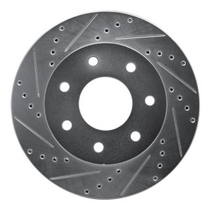 Ford F-150 Brake Rotor (1) - Front Left - R1 Concepts - Drilled & Slotted - Silver - `04-`08 Ford F-150 Brake Rotor (1) - Front Left - R1 Concepts - Drilled & Slotted - Silver - `04-`08